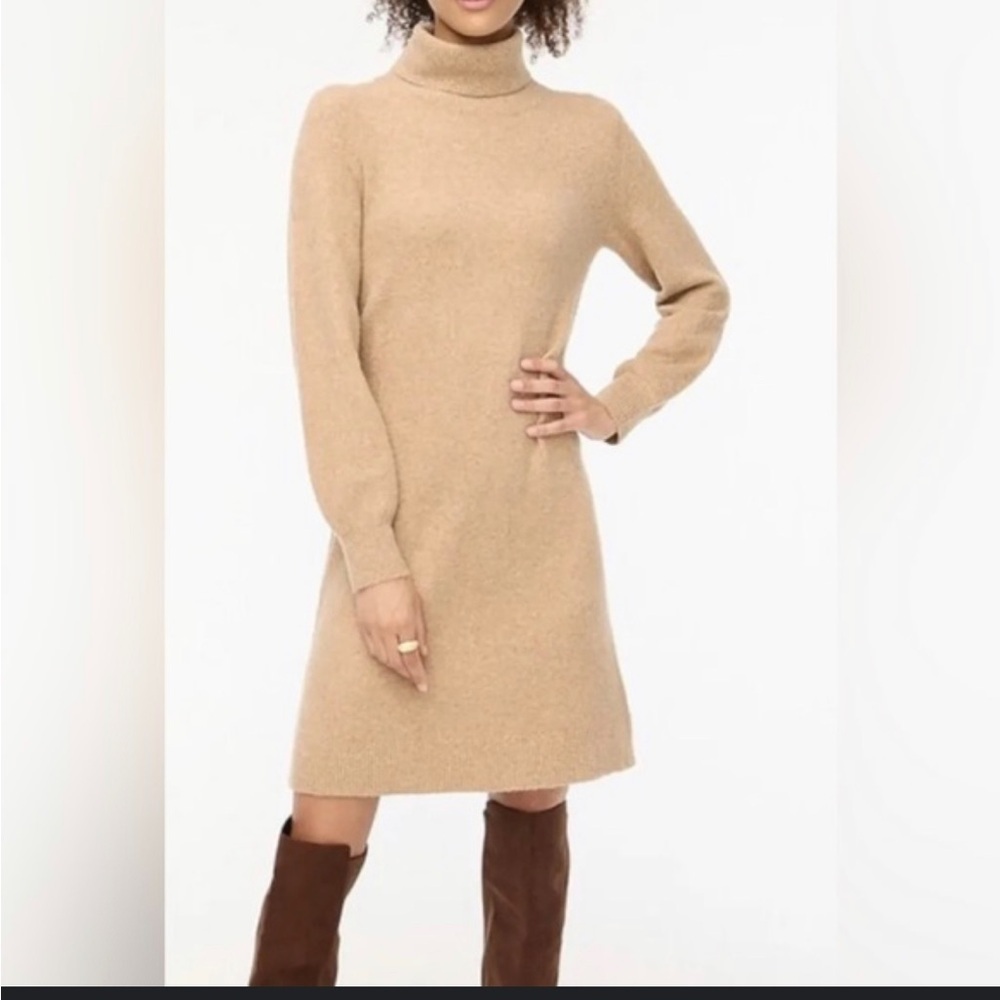 J. Crew Tan Long Sleeve Dress